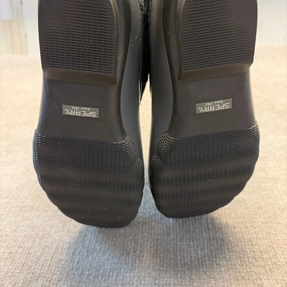 Sperry Saltwater Fleece Shaft Duck Boots — Grey — Girls 6 (Women’s ~7.5)